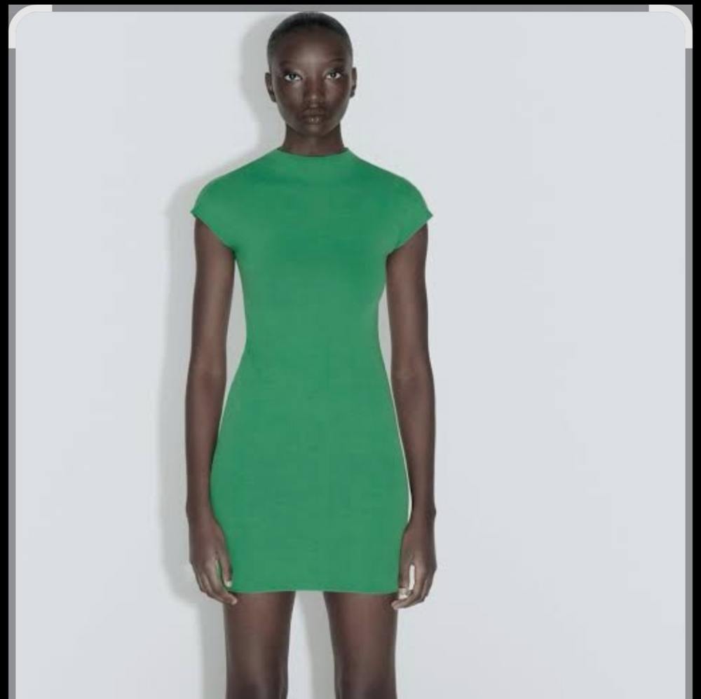 Zara Vibrant Green Mini Dress